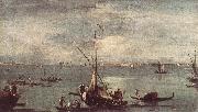 GUARDI, Francesco The Lagoon with Boats, Gondolas, and Rafts kug oil painting artist